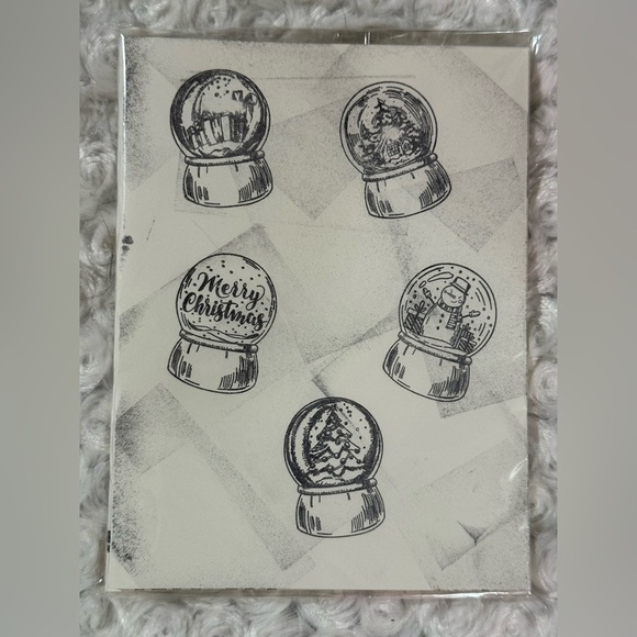 Snow Globe Greeting Cards 6 cards per pack - Picture 1 of 1